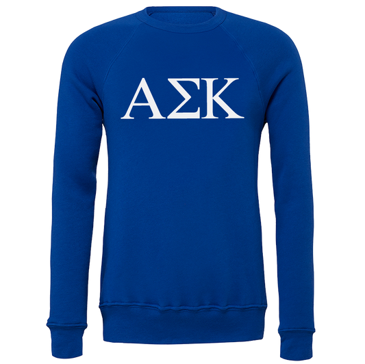 Alpha Sigma Kappa Lettered Crewneck Sweatshirts