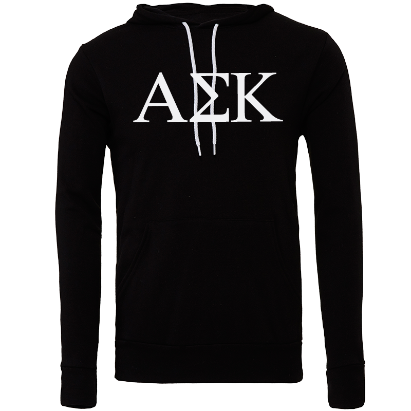 Alpha Sigma Kappa Lettered Hooded Sweatshirts