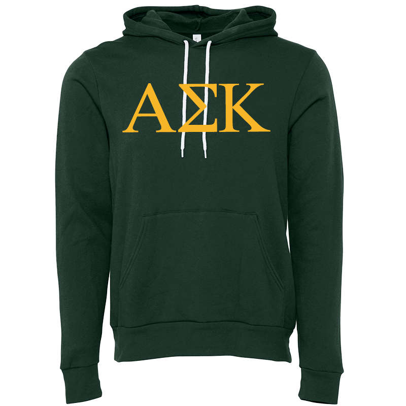Alpha Sigma Kappa Lettered Hooded Sweatshirts