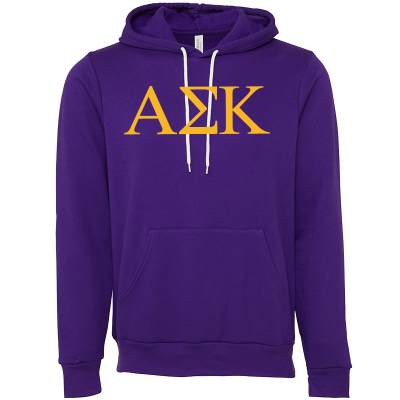 Alpha Sigma Kappa Lettered Hooded Sweatshirts