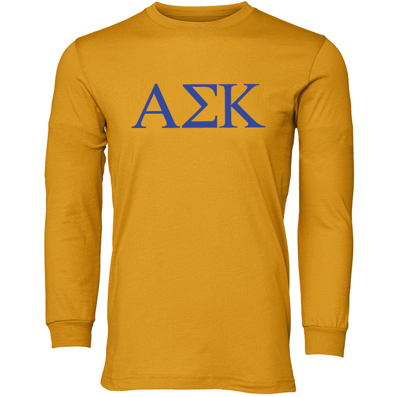 Alpha Sigma Kappa Lettered Long Sleeve T-Shirts