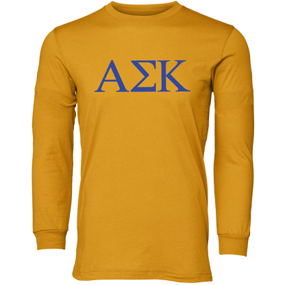 Alpha Sigma Kappa Lettered Long Sleeve T-Shirts