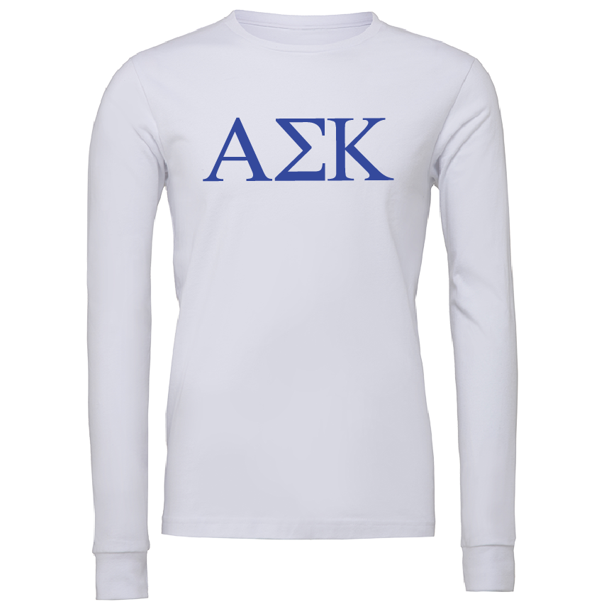 Alpha Sigma Kappa Lettered Long Sleeve T-Shirts