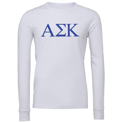 Alpha Sigma Kappa Lettered Long Sleeve T-Shirts