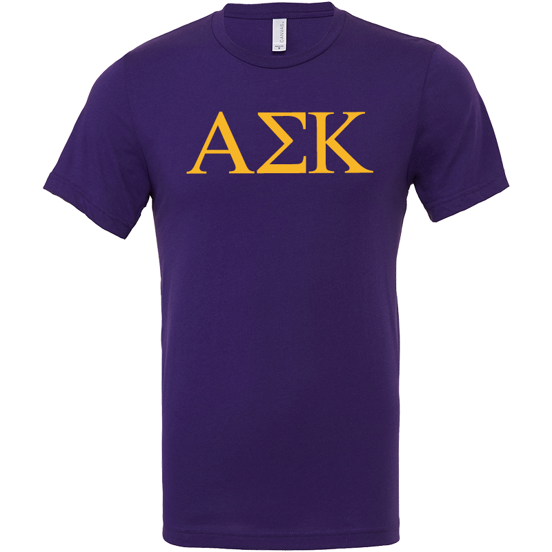 Alpha Sigma Kappa Lettered Short Sleeve T-Shirts