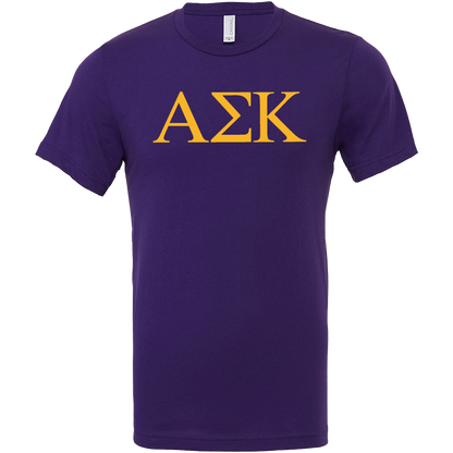 Alpha Sigma Kappa Lettered Short Sleeve T-Shirts