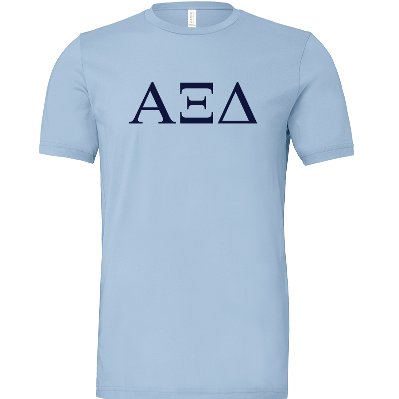 Alpha Xi Delta Lettered Short Sleeve T-Shirts