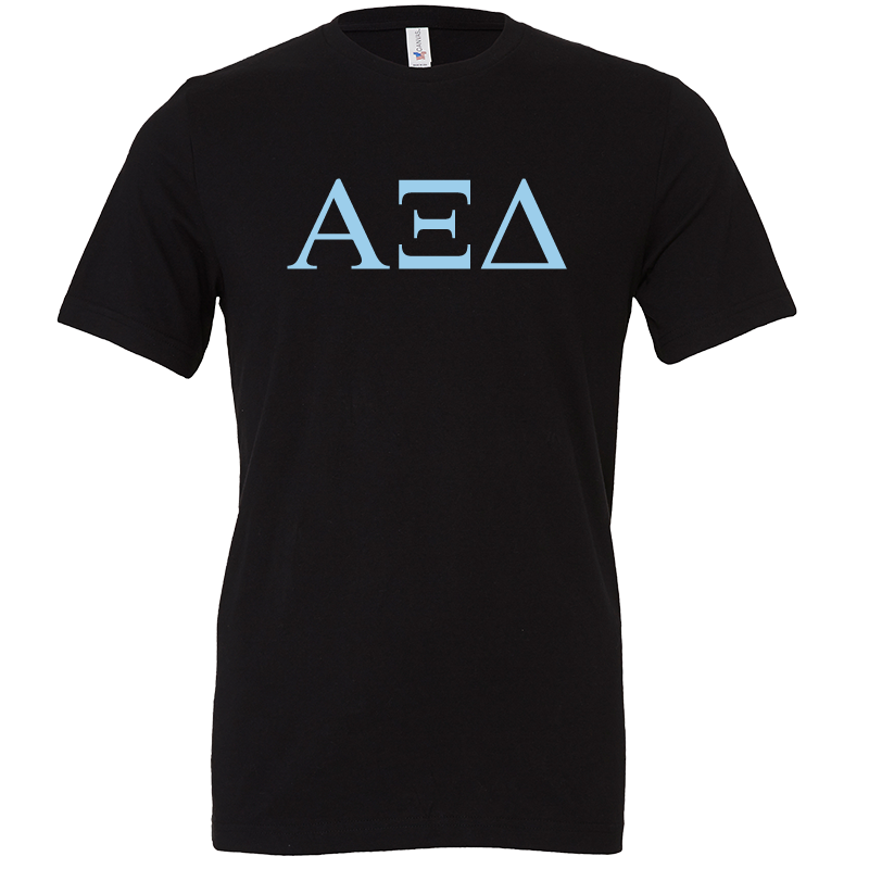 Alpha Xi Delta Lettered Short Sleeve T-Shirts