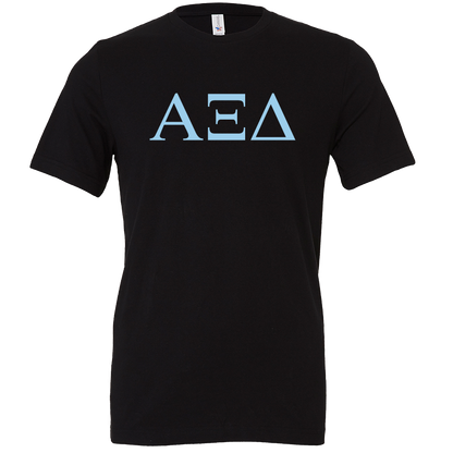 Alpha Xi Delta Lettered Short Sleeve T-Shirts