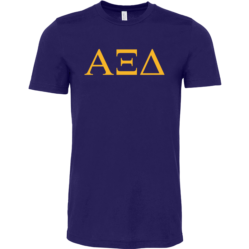 Alpha Xi Delta Lettered Short Sleeve T-Shirts