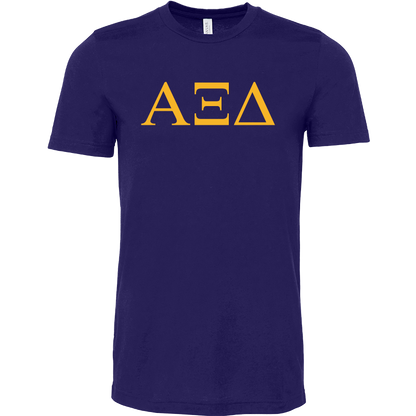 Alpha Xi Delta Lettered Short Sleeve T-Shirts