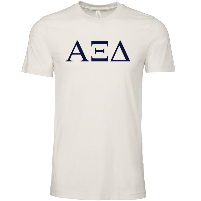 Alpha Xi Delta Lettered Short Sleeve T-Shirts