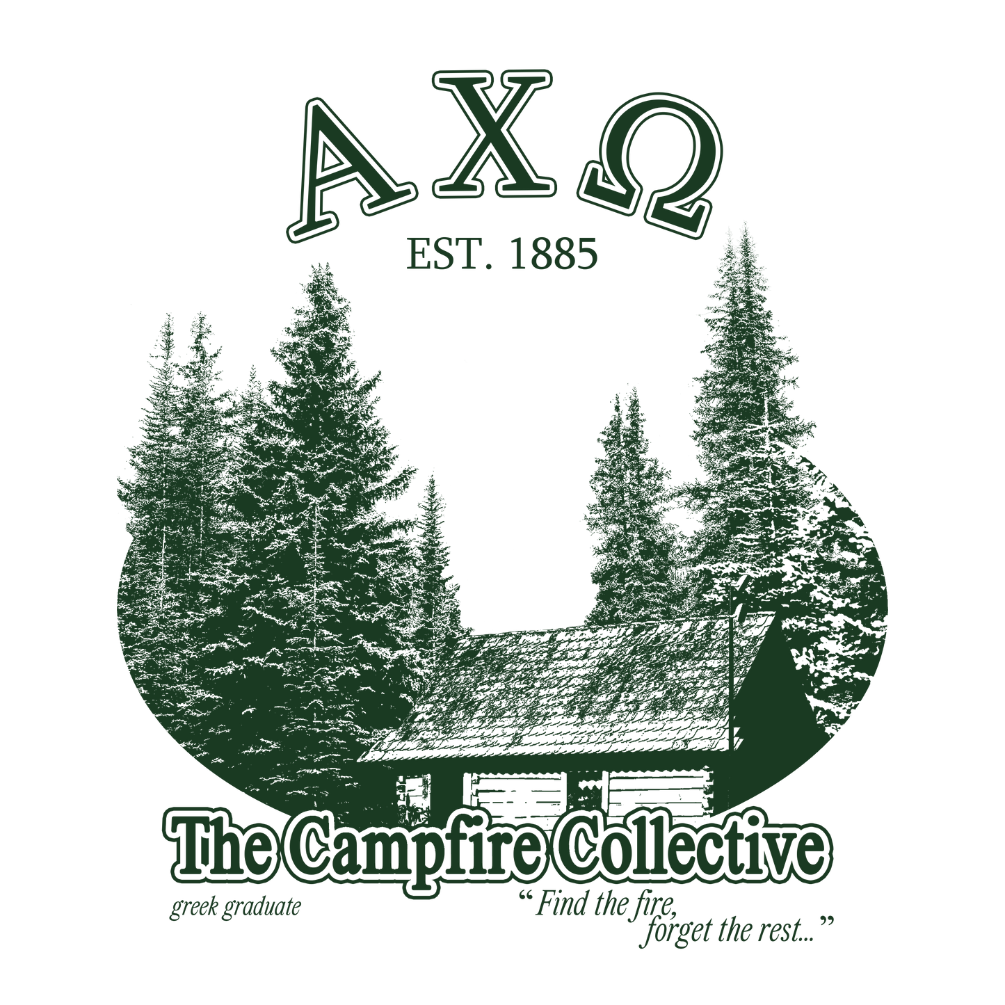 Alpha Chi Omega Forest Graphic T-Shirt