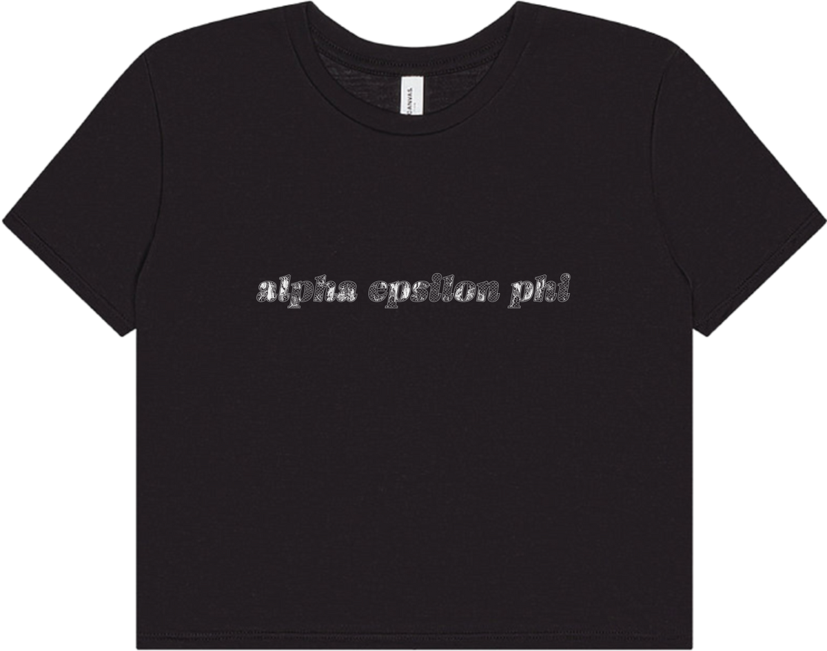 Alpha Epsilon Phi Lace Print Crop Top