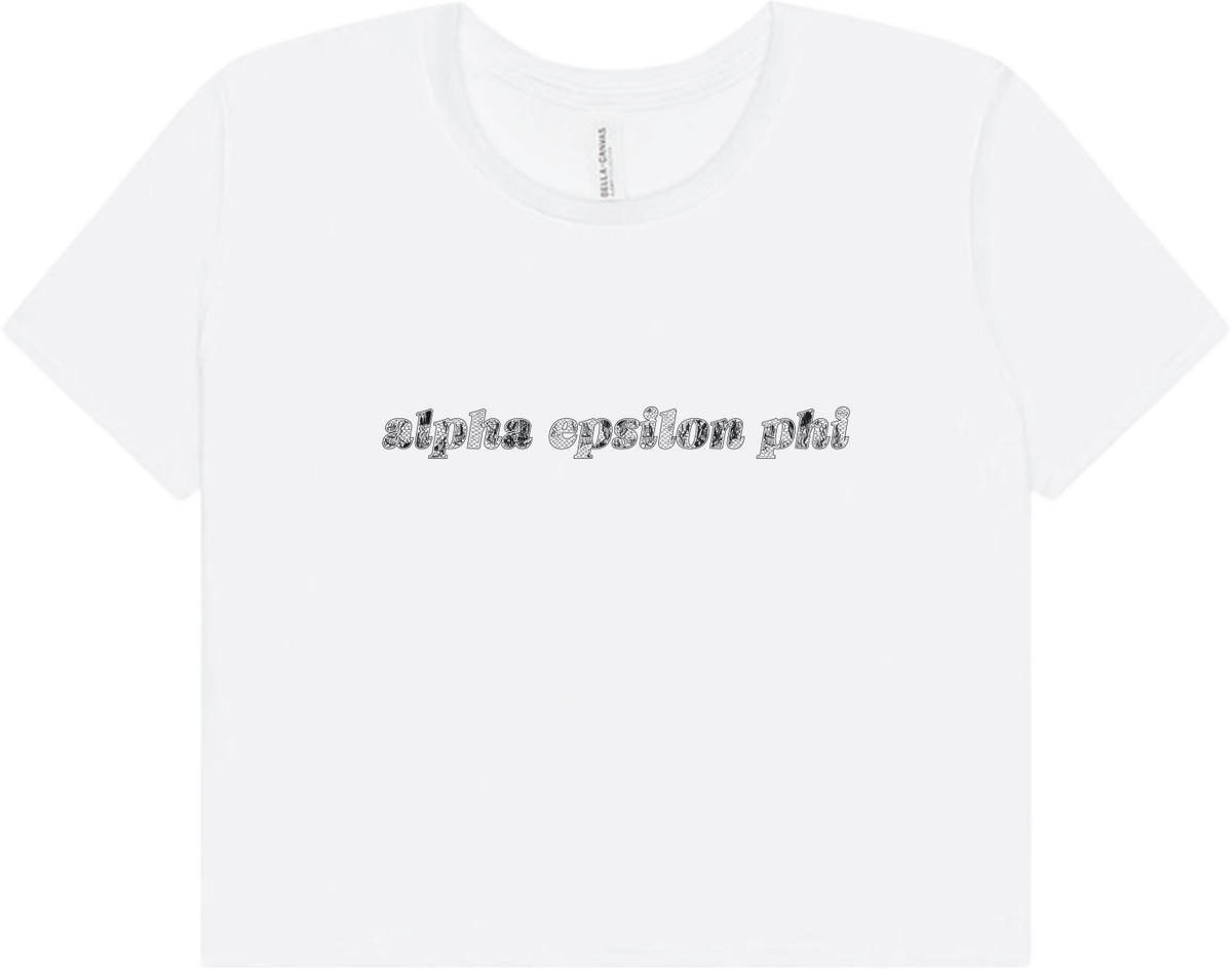 Alpha Epsilon Phi Lace Print Crop Top