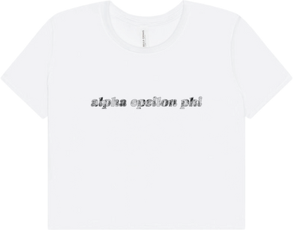 Alpha Epsilon Phi Lace Print Crop Top