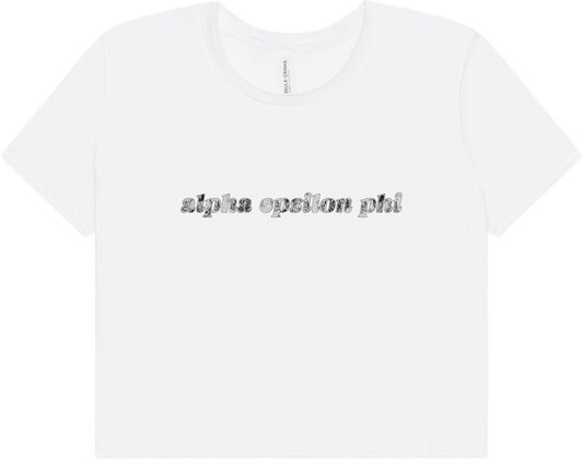 Alpha Epsilon Phi Lace Print Crop Top
