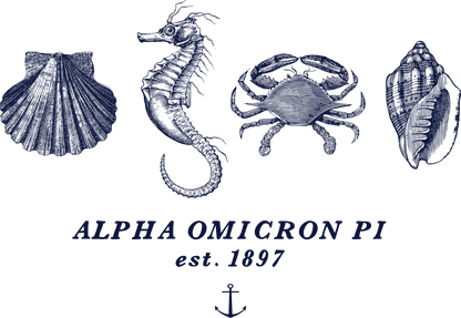 Alpha Omicron Pi Nautical Graphic T-Shirts