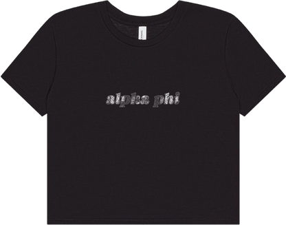 Alpha Phi Lace Print Crop Top