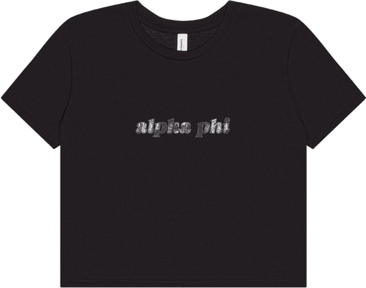 Alpha Phi Lace Print Crop Top