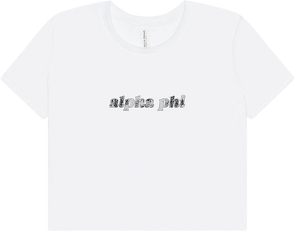 Alpha Phi Lace Print Crop Top