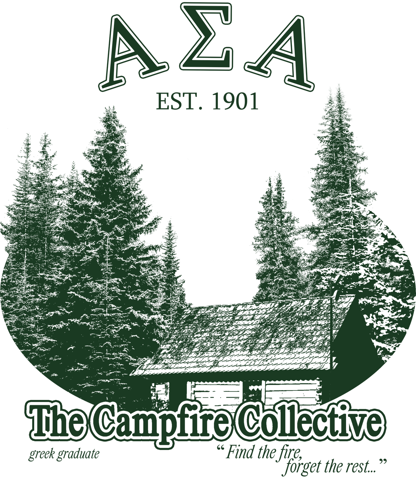 Alpha Sigma Alpha Forest Graphic T-Shirt