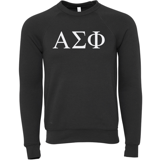 Alpha Sigma Phi Embroidered Lettered Crewneck Sweatshirts