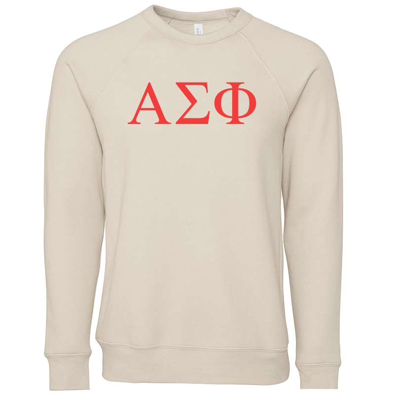 Alpha Sigma Phi Lettered Crewneck Sweatshirts