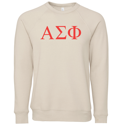 Alpha Sigma Phi Lettered Crewneck Sweatshirts