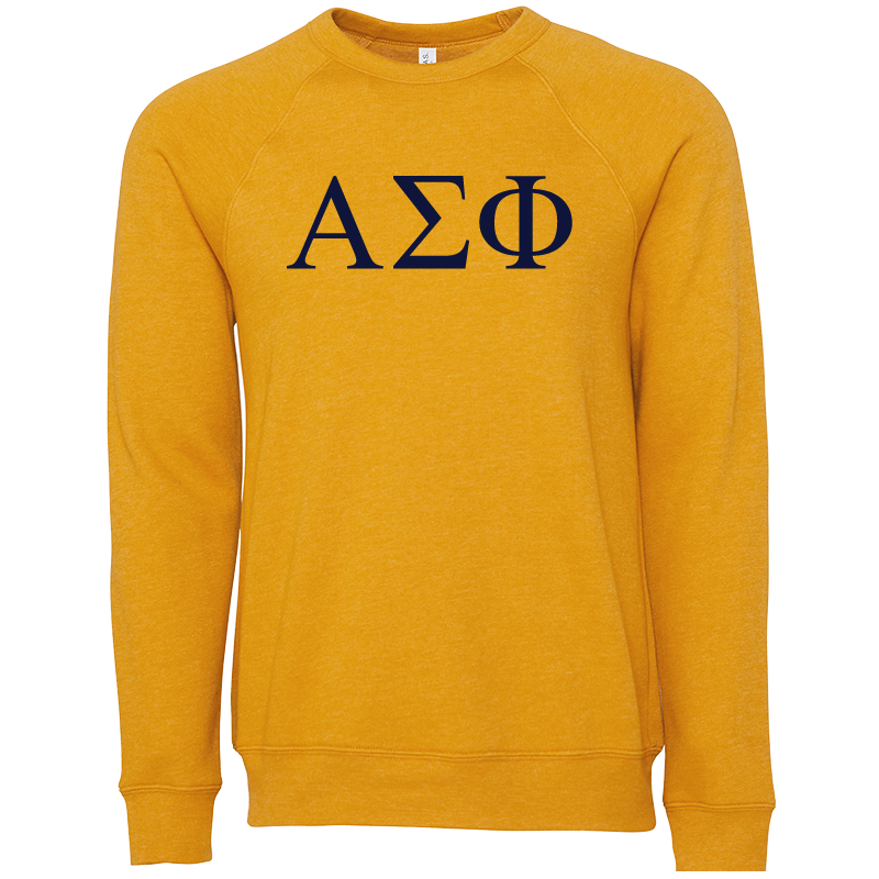 Alpha Sigma Phi Lettered Crewneck Sweatshirts