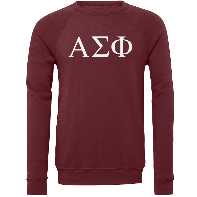 Alpha Sigma Phi Lettered Crewneck Sweatshirts