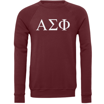 Alpha Sigma Phi Lettered Crewneck Sweatshirts