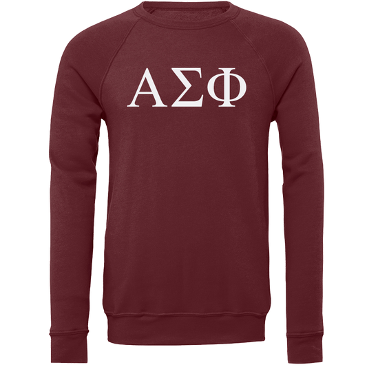 Alpha Sigma Phi Lettered Crewneck Sweatshirts