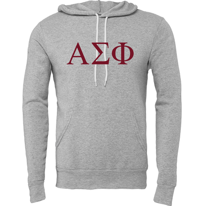 Alpha Sigma Phi Lettered Hooded Sweatshirts