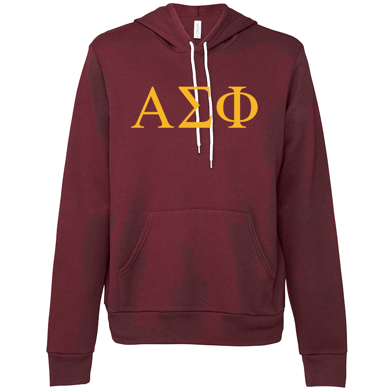 Alpha Sigma Phi Lettered Hooded Sweatshirts