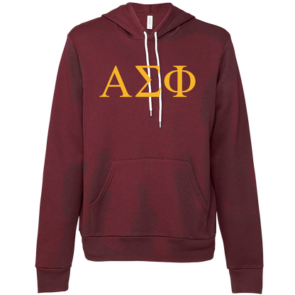 Alpha Sigma Phi Lettered Hooded Sweatshirts