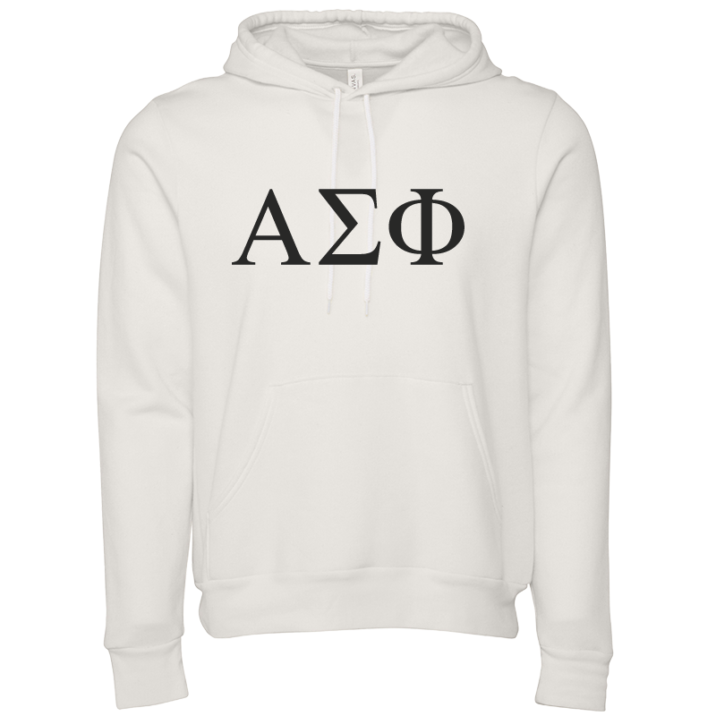 Alpha Sigma Phi Lettered Hooded Sweatshirts