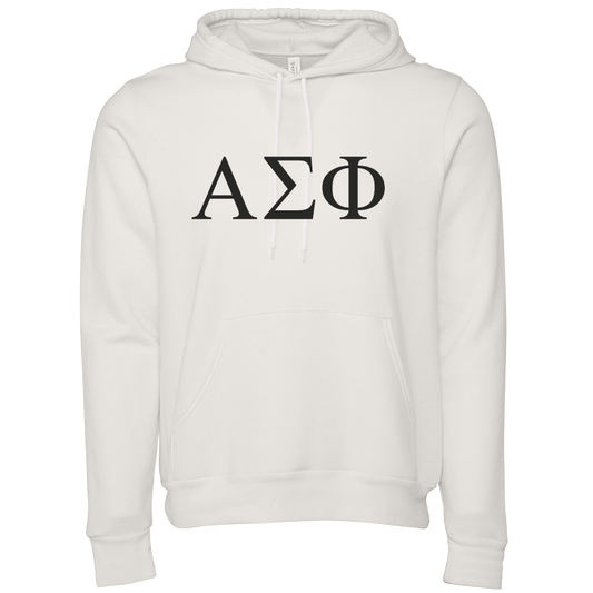 Alpha Sigma Phi Lettered Hooded Sweatshirts