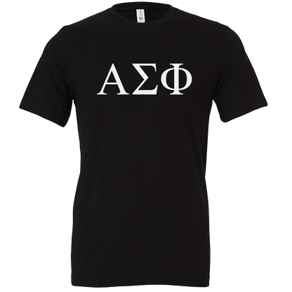 Alpha Sigma Phi Lettered Short Sleeve T-Shirts