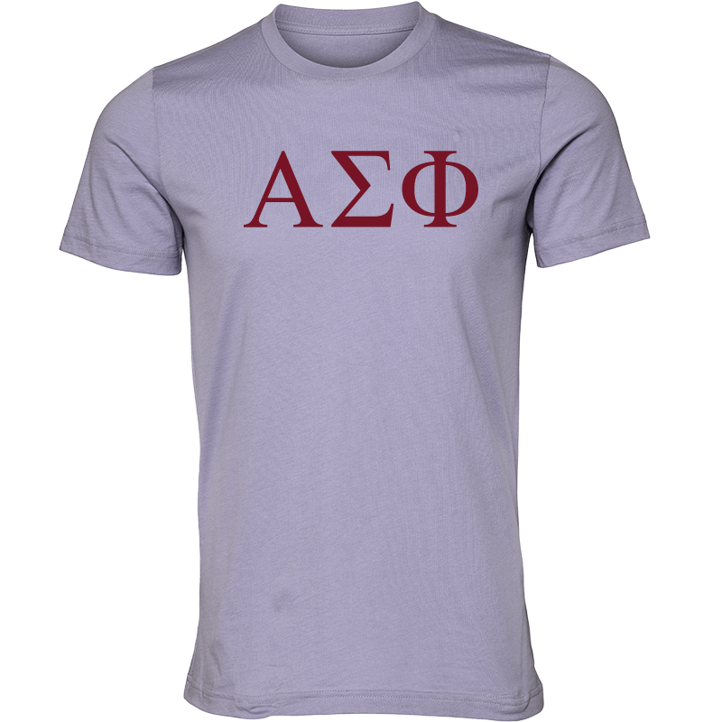 Alpha Sigma Phi Lettered Short Sleeve T-Shirts