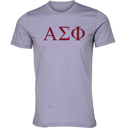 Alpha Sigma Phi Lettered Short Sleeve T-Shirts