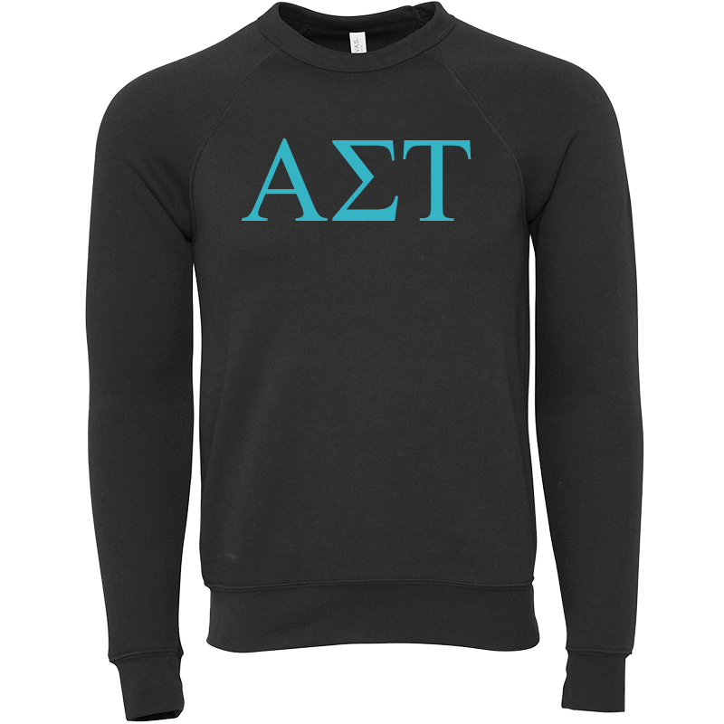 Alpha Sigma Tau Lettered Crewneck Sweatshirts