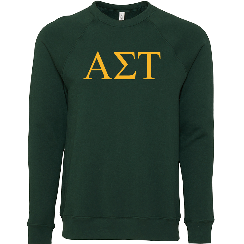 Alpha Sigma Tau Lettered Crewneck Sweatshirts