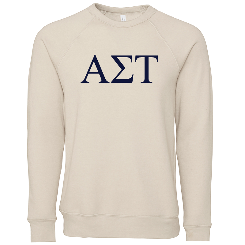 Alpha Sigma Tau Lettered Crewneck Sweatshirts