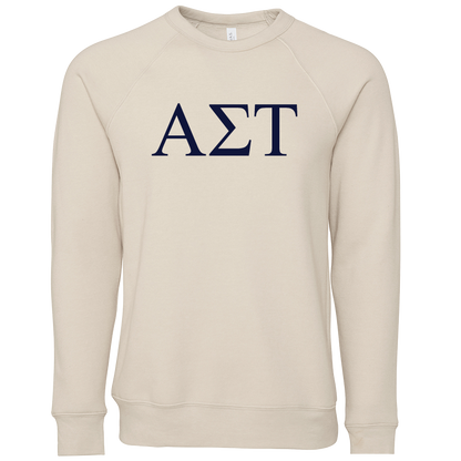 Alpha Sigma Tau Lettered Crewneck Sweatshirts