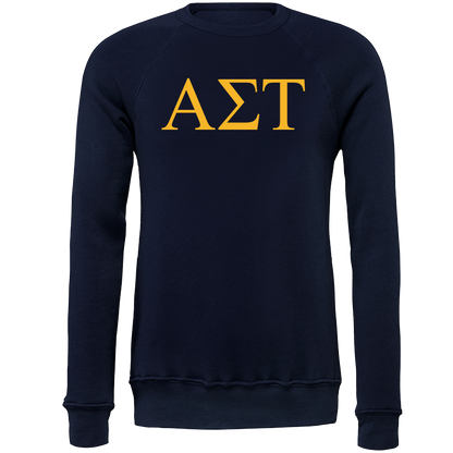 Alpha Sigma Tau Lettered Crewneck Sweatshirts