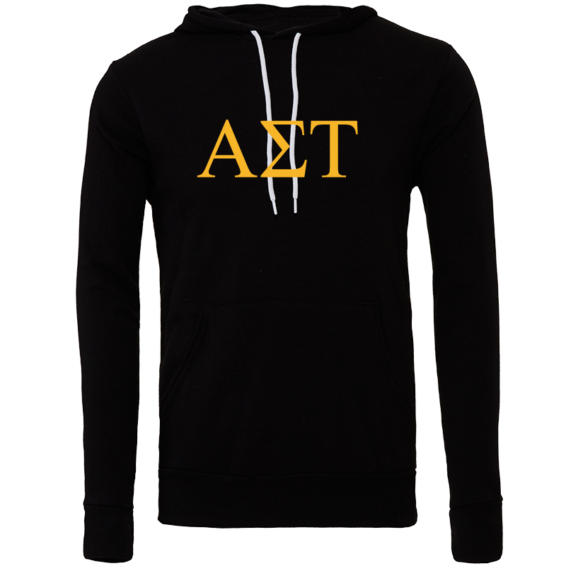 Alpha Sigma Tau Lettered Hooded Sweatshirts