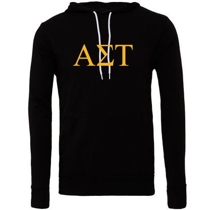 Alpha Sigma Tau Lettered Hooded Sweatshirts