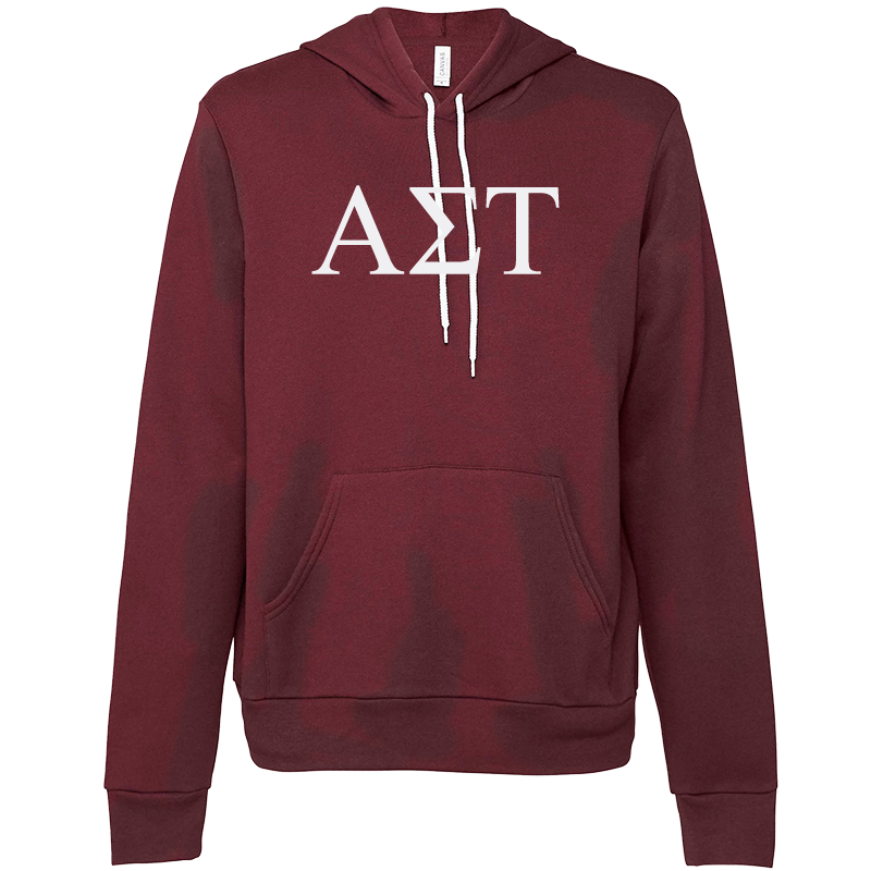 Alpha Sigma Tau Lettered Hooded Sweatshirts