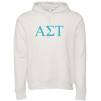 Alpha Sigma Tau Lettered Hooded Sweatshirts